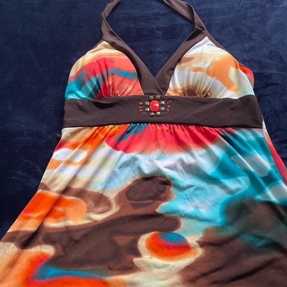 BCX halter top 
Padded chest area 
Jewel detail 
Size: Large
